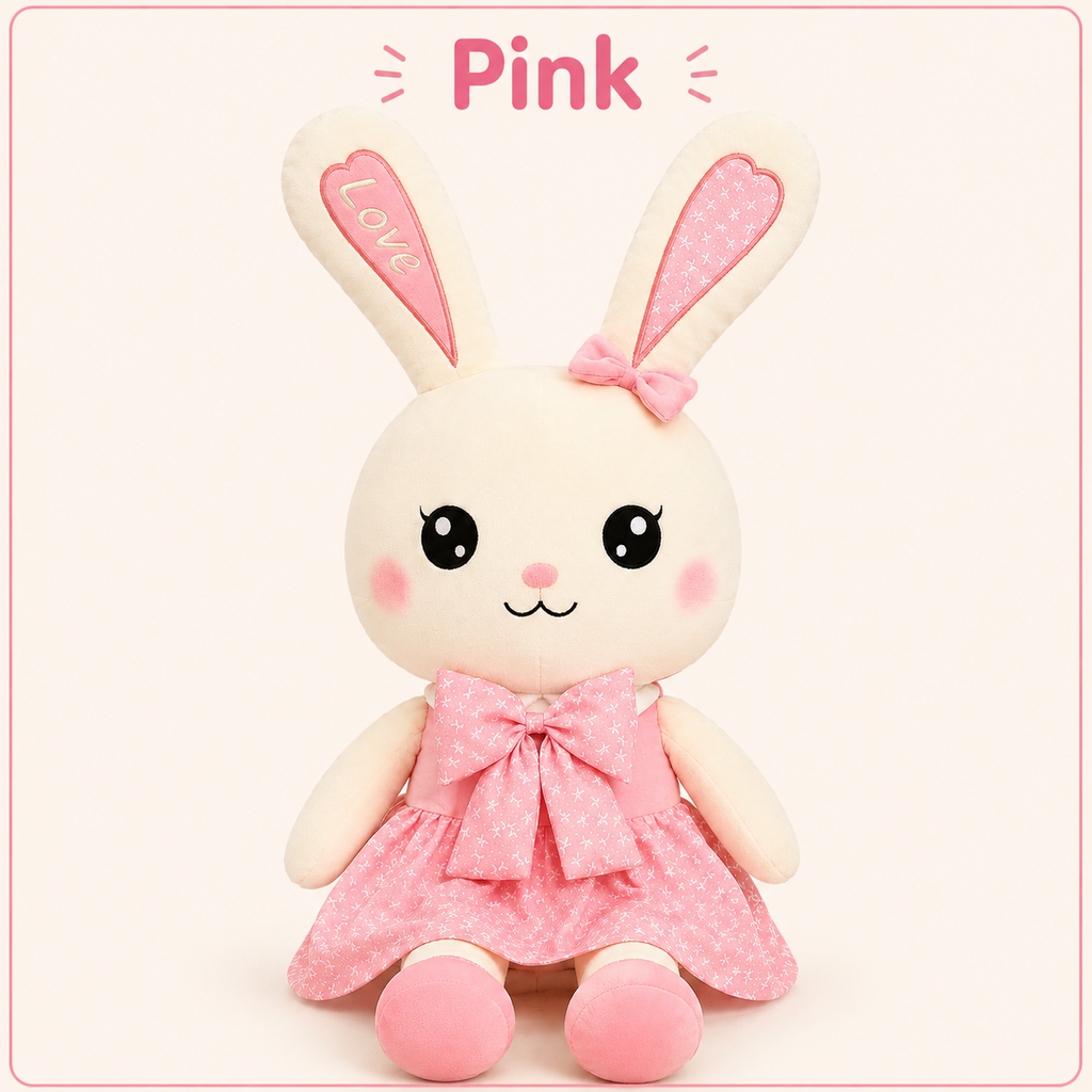 Pink bunny plush