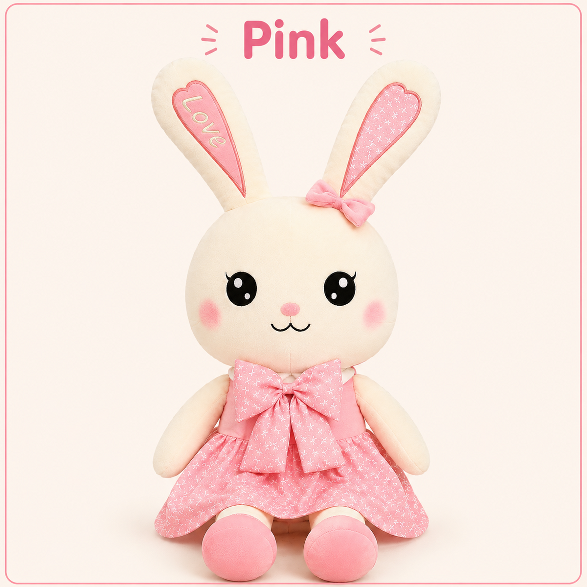 Pink bunny plush
