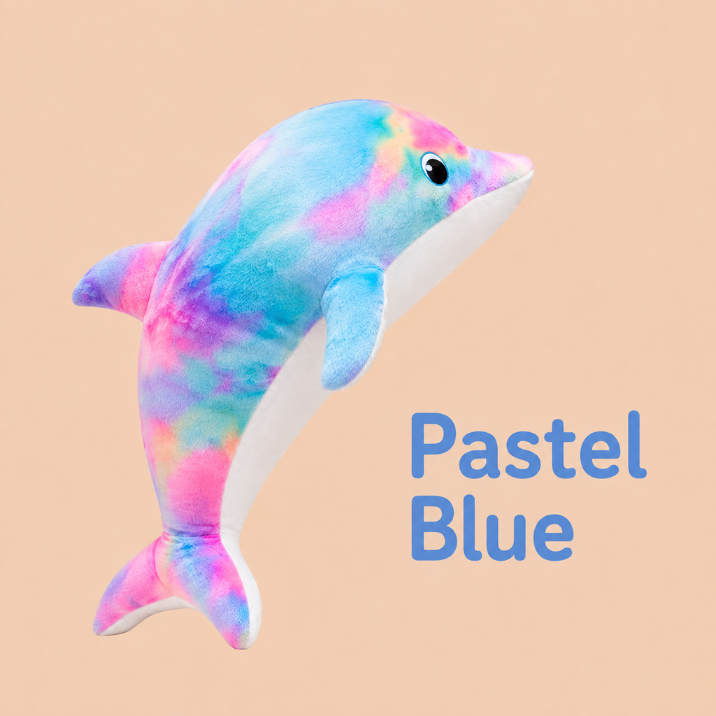 Pastel dolphin plush pillow image 7