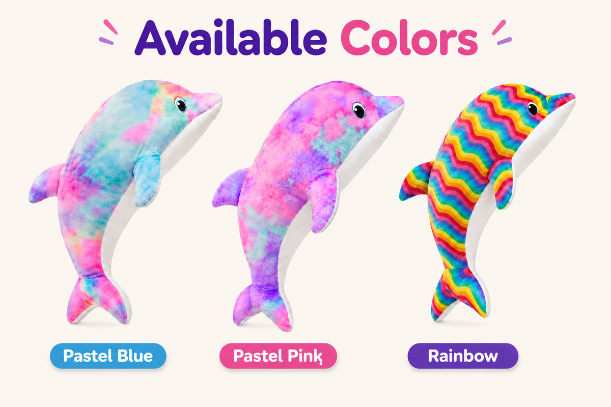 Pastel dolphin plush pillow image 8