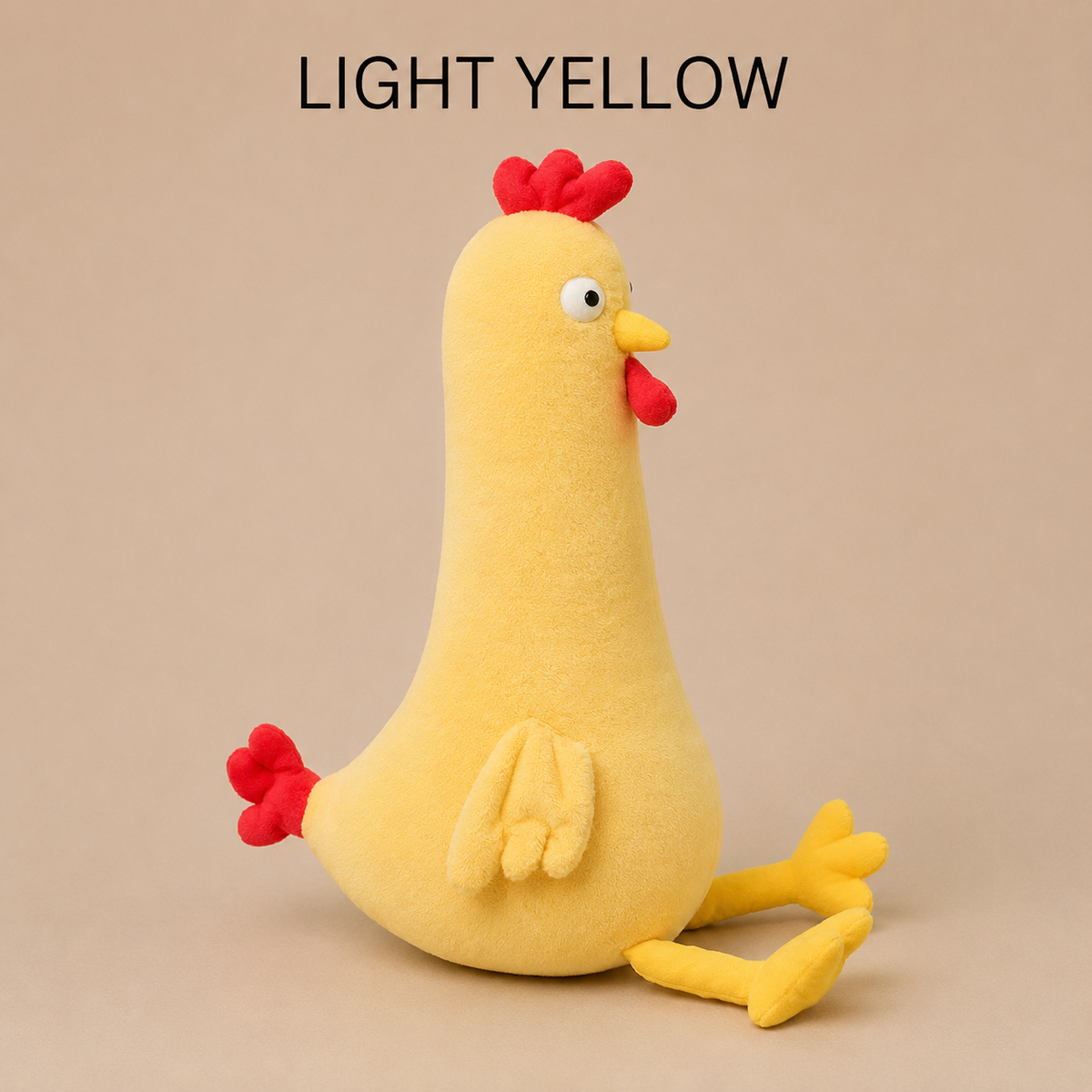 Light yellow chicken plush pillow color option
