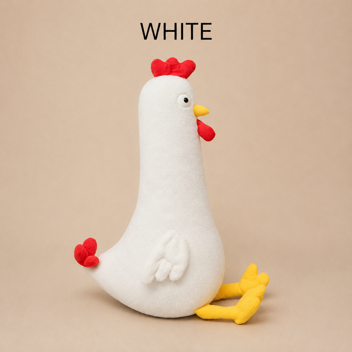 White chicken plush pillow color option