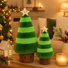 Christmas Tree Plush Pillow – Soft Holiday Cushion in 2 Sizes