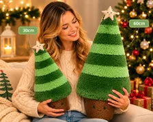 Christmas Tree Plush Pillow – Soft Holiday Cushion in 2 Sizes
