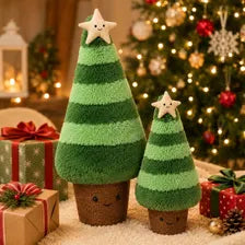 Christmas Tree Plush Pillow – Soft Holiday Cushion in 2 Sizes
