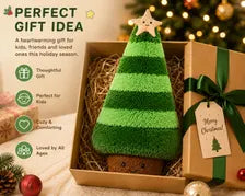 Christmas Tree Plush Pillow – Soft Holiday Cushion in 2 Sizes
