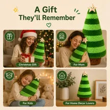 Christmas Tree Plush Pillow – Soft Holiday Cushion in 2 Sizes