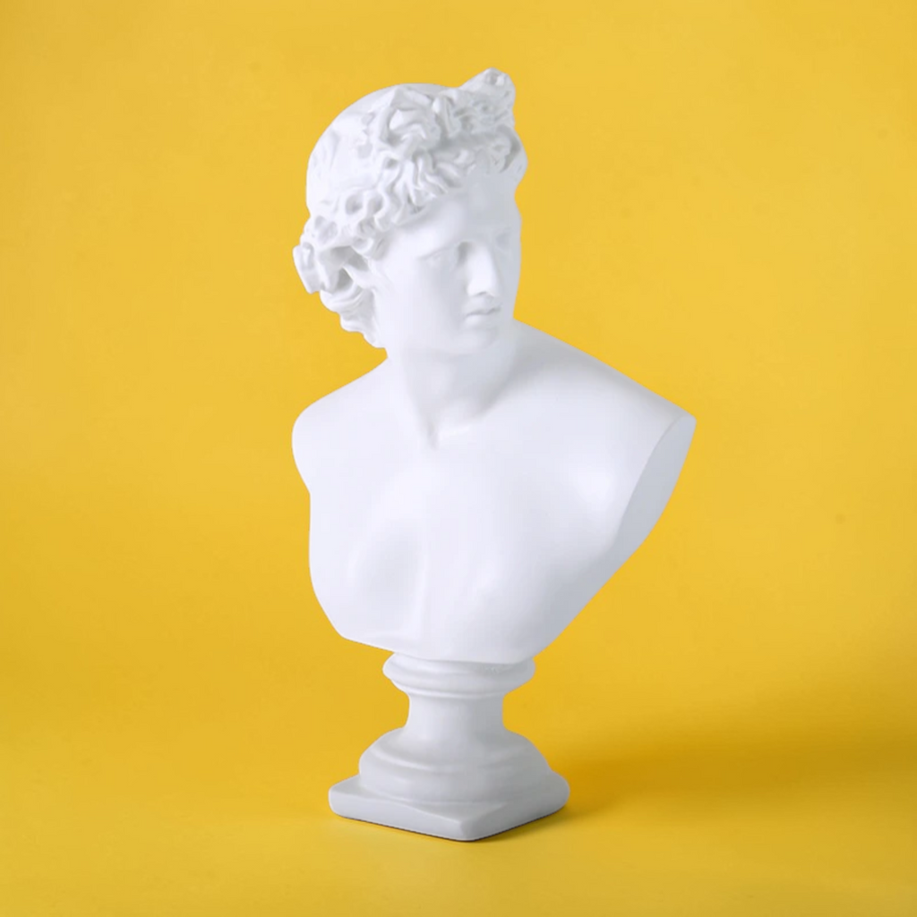 Style C White David classical bust sculpture