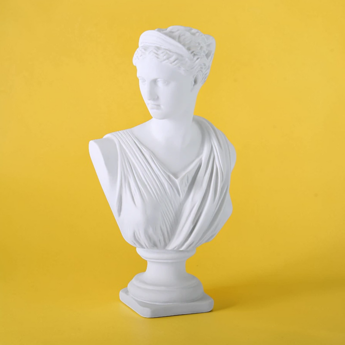 Style E White Goddess classical bust sculpture
