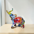 Colorful elephant resin figurine