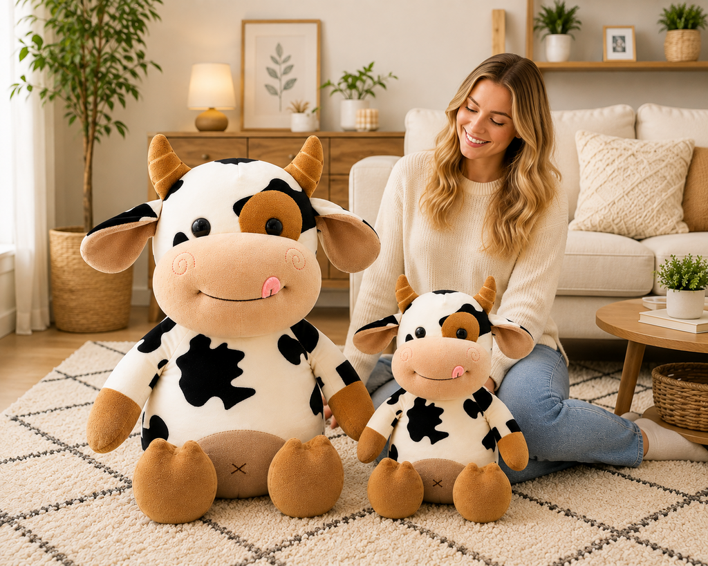 Cow plush lifestyle size reference