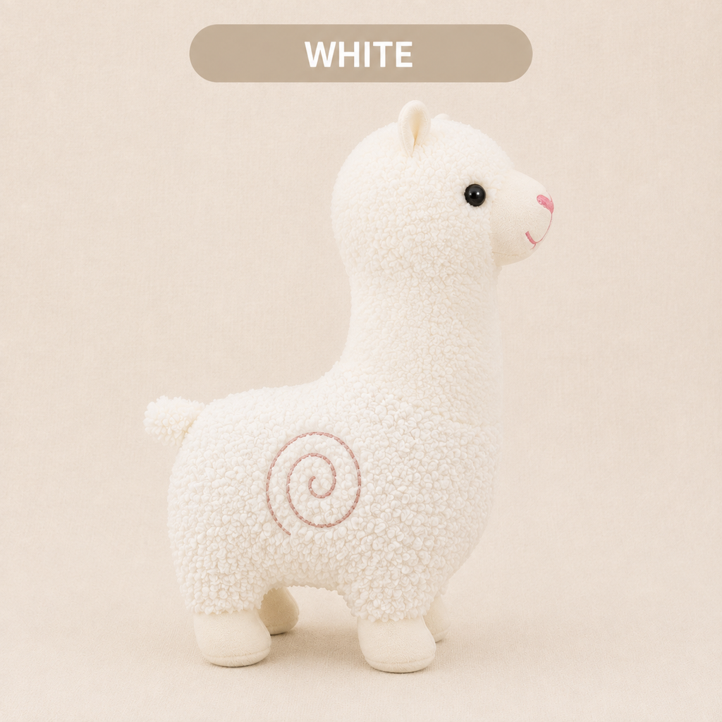 Standing Alpaca Plush Toy, Llama Stuffed Animal, Nursery Decor, Soft Gift for Kids