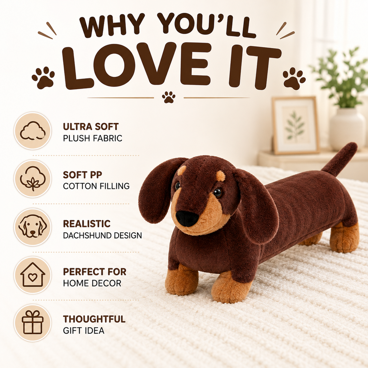 Dachshund plush product details