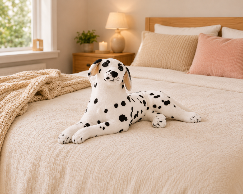 Dalmatian Lying plush dog bedroom decor