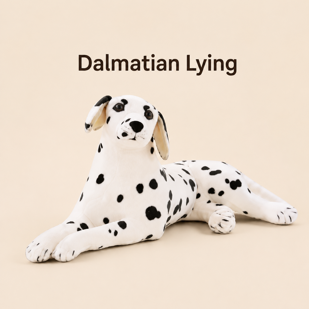 Dalmatian Lying plush dog