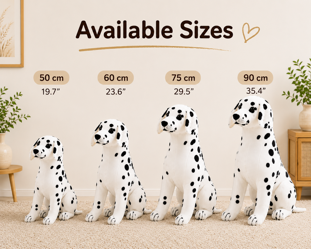 Dalmatian plush dog available sizes