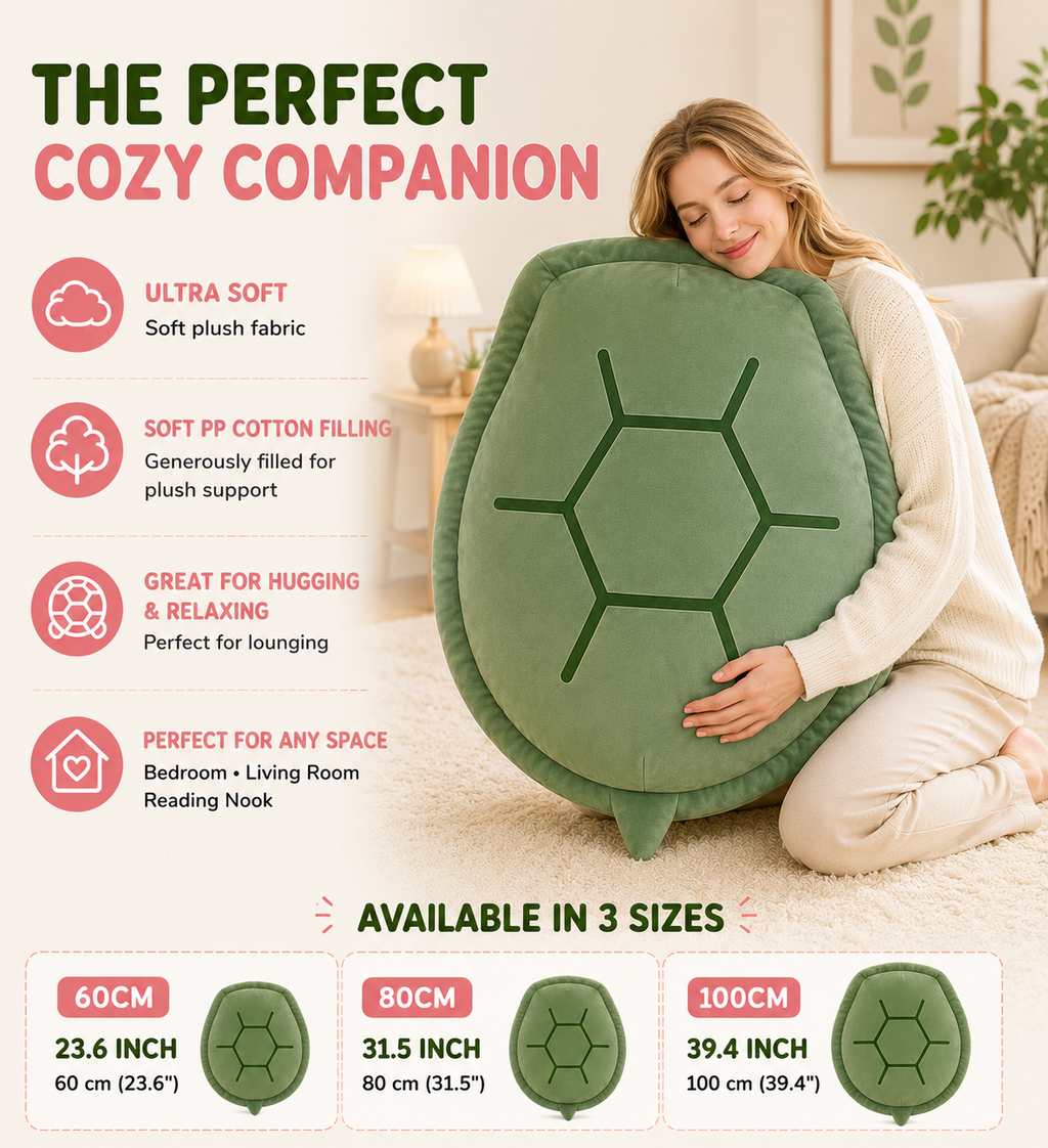 Wearable turtle pillow cozy companion