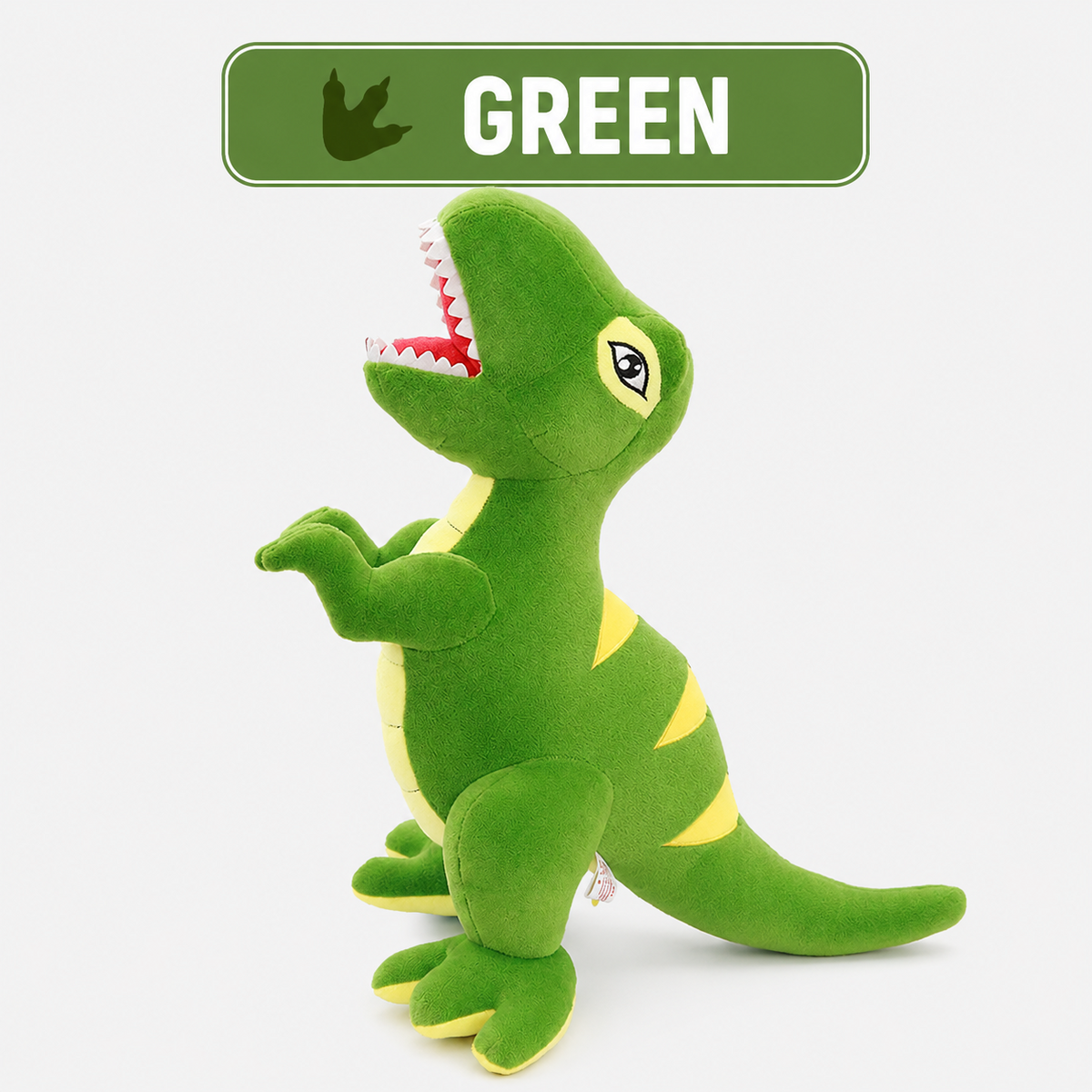 Green dinosaur plush toy