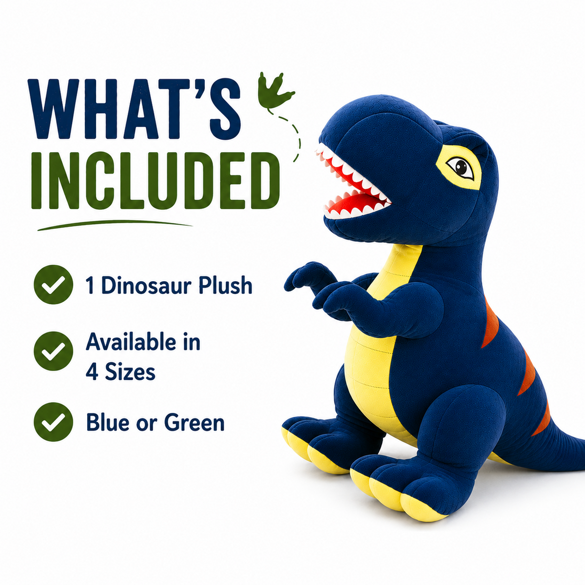 Dinosaur plush toy package contents