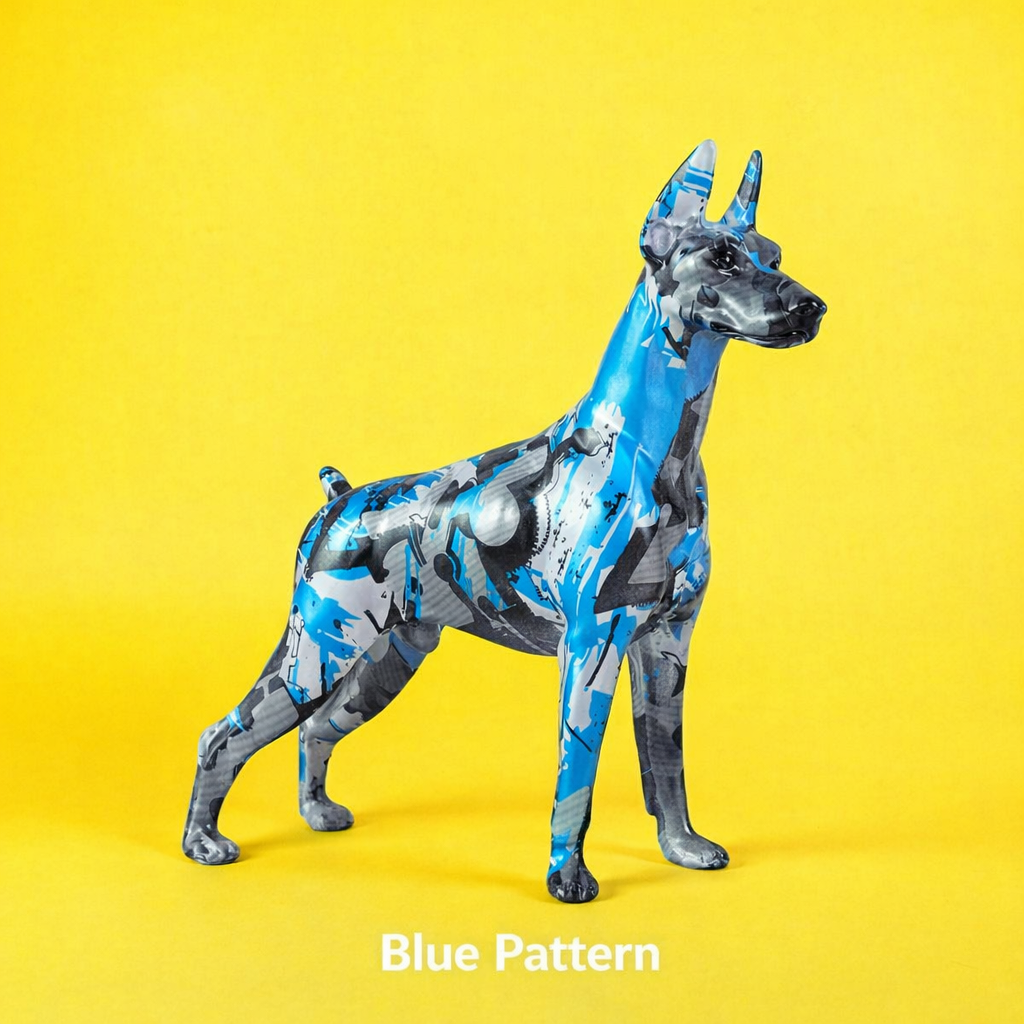 Dog lover resin figurine