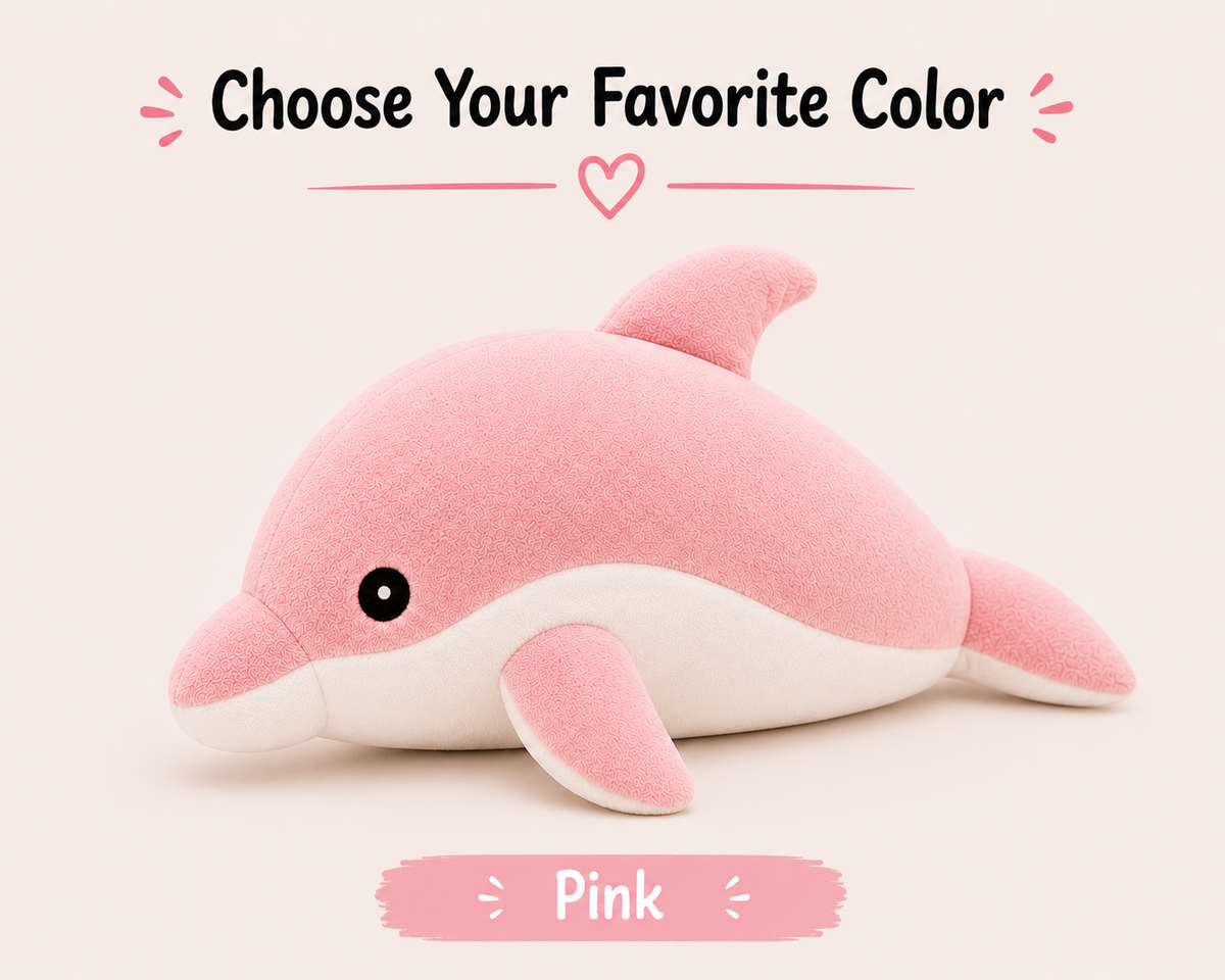 Pink dolphin plush
