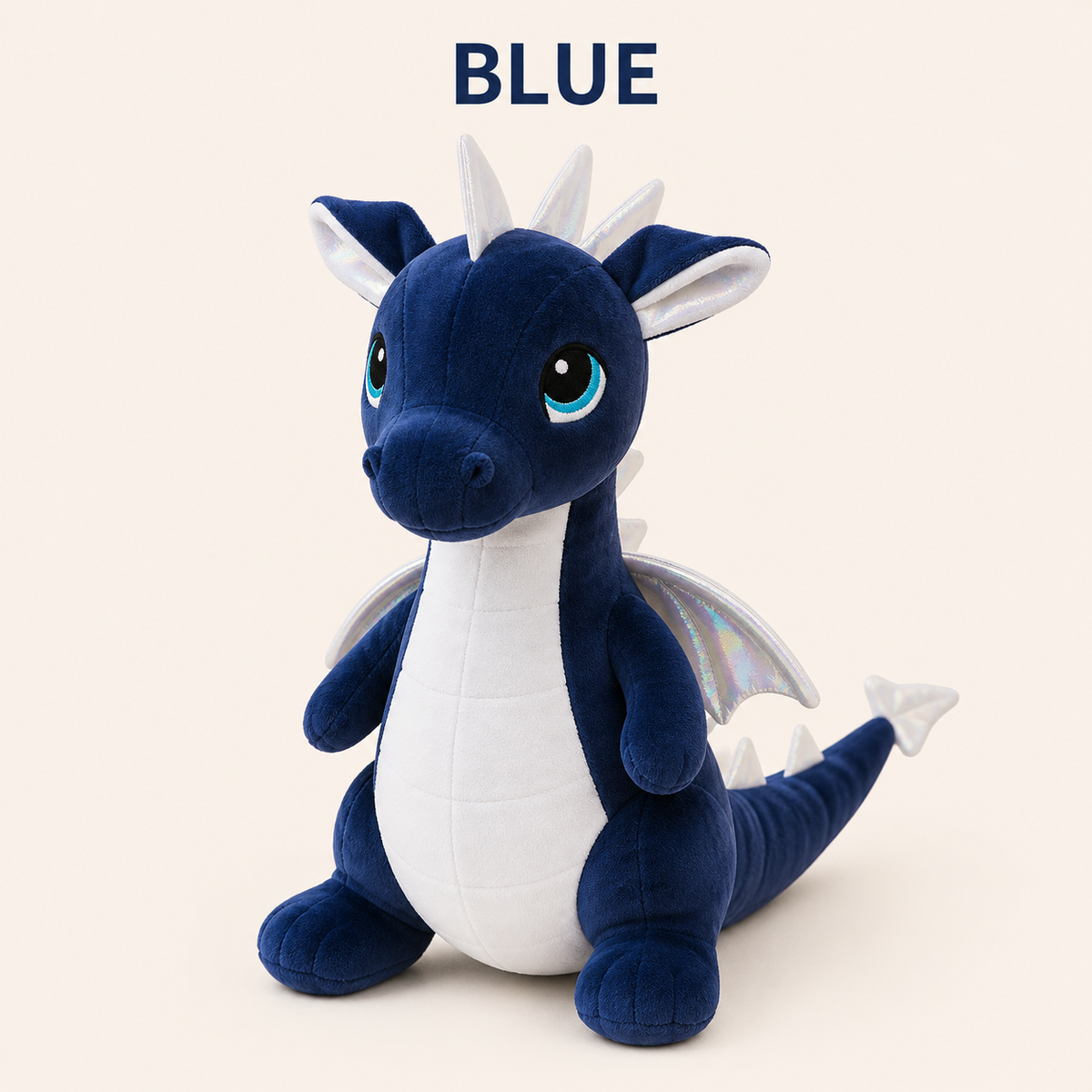 Dragon Plush Toy, Stuffed Animal, Shimmery Wings, Nursery Companion, Kids Room Accent