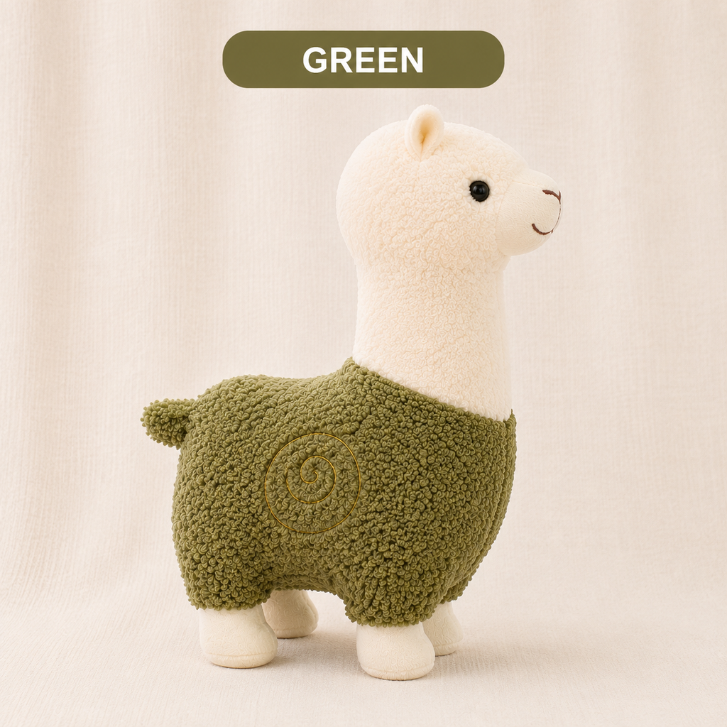 Standing Alpaca Plush Toy, Llama Stuffed Animal, Nursery Decor, Soft Gift for Kids