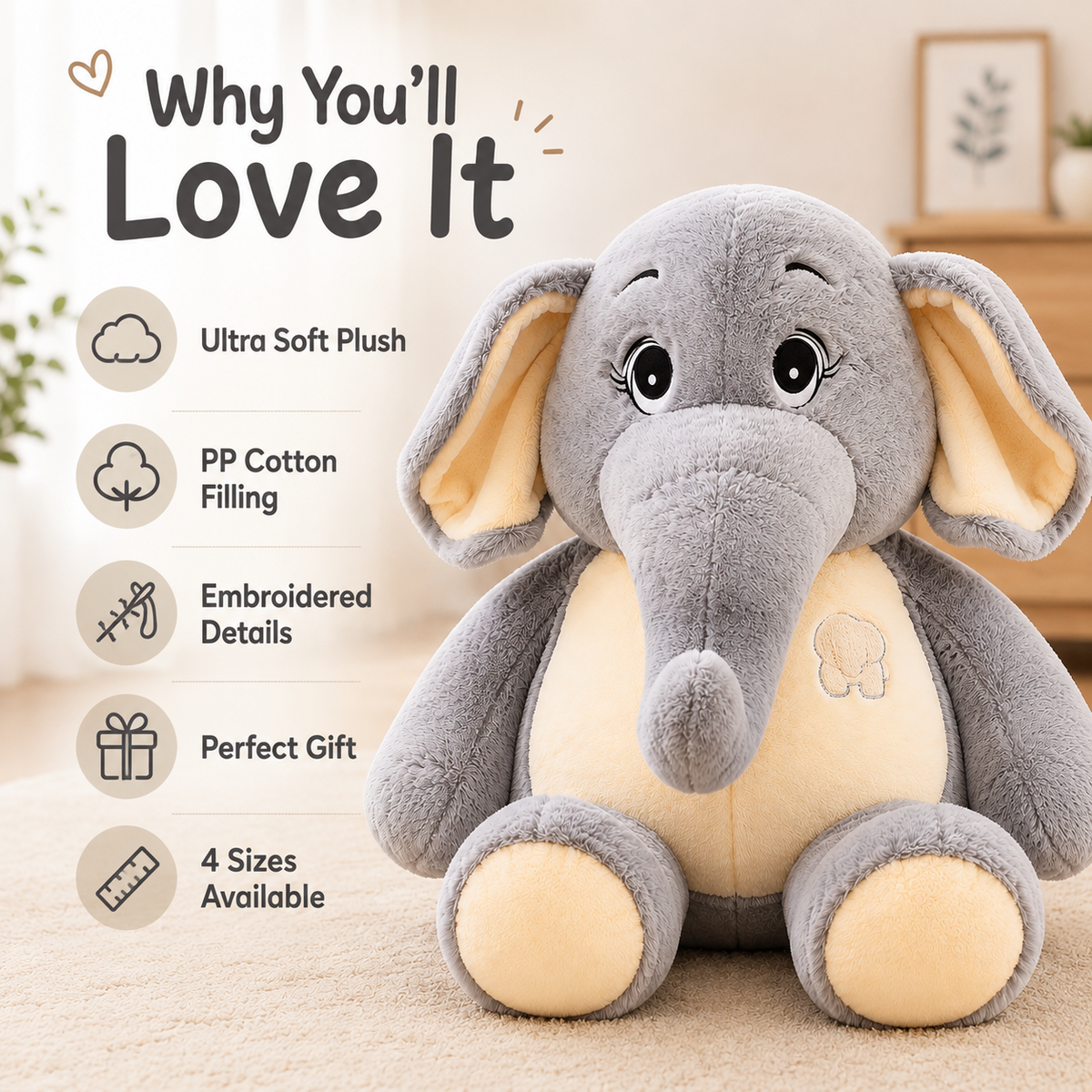 Elephant plush toy