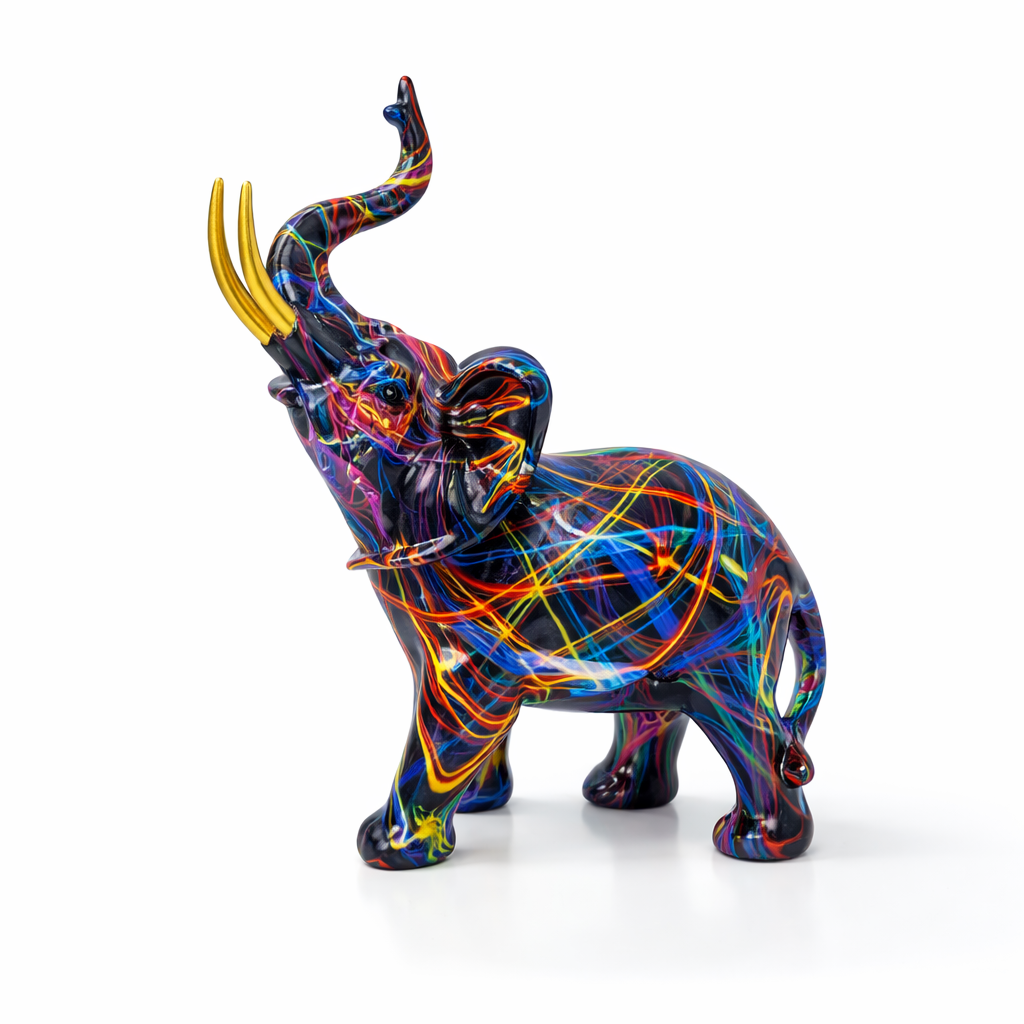 Large elephant figurine size reference