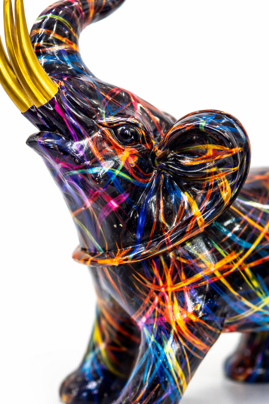 Style B colorful elephant figurine