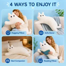 Giant Plush Kitty Cushion 100cm Soft Stuffed Animal Room Decor Gift