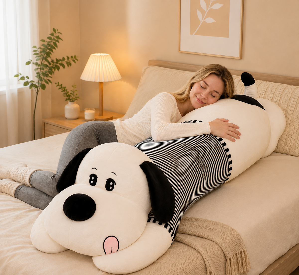 Giant Plush Dog Body Pillow
