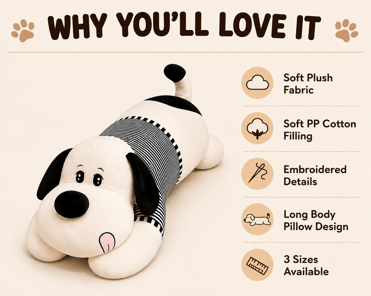 Giant Plush Dog Body Pillow