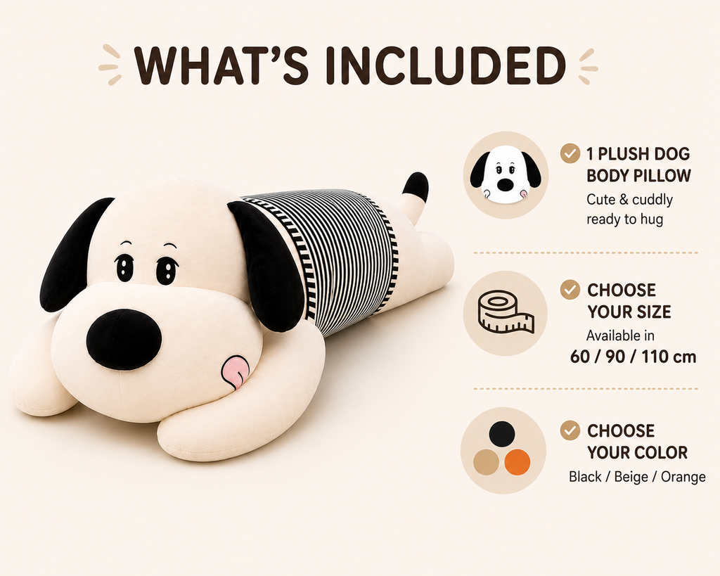 Giant Plush Dog Body Pillow