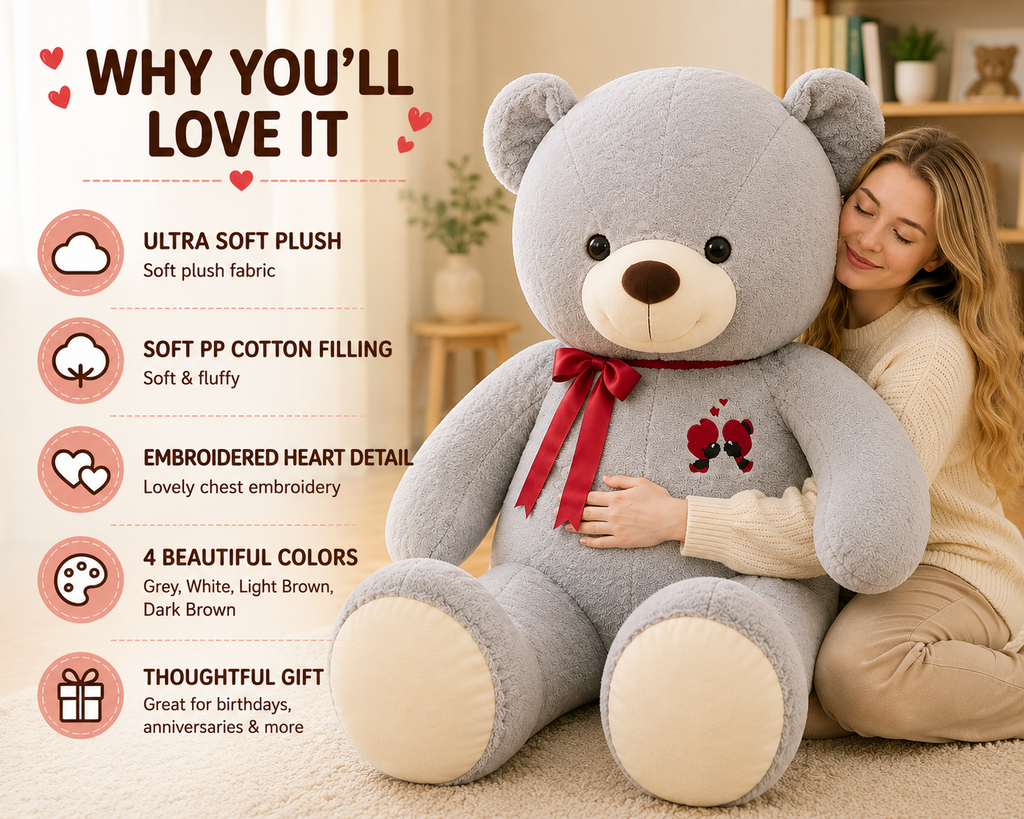 Giant teddy bear plush