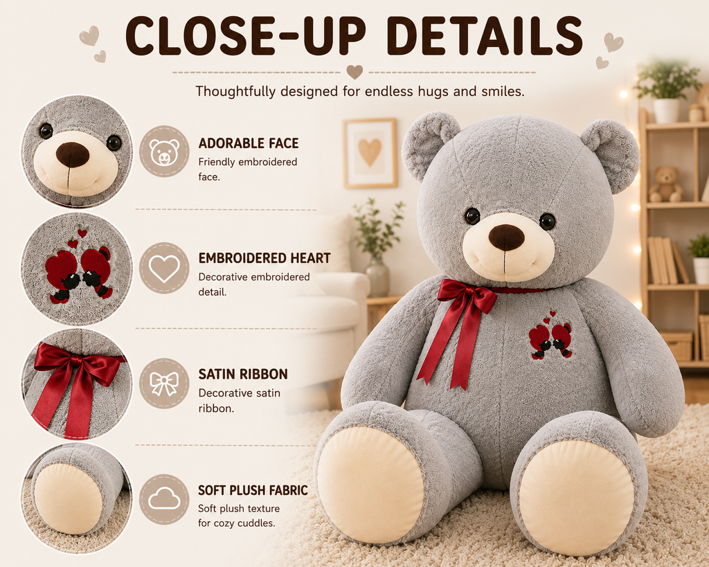 Giant teddy bear plush