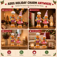 Gingerbread Christmas shelf decor