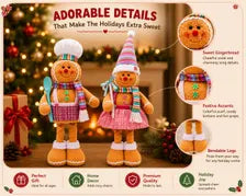 Festive gingerbread standing figures