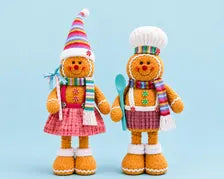 Gingerbread couple festive decor set