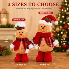 Gingerbread Santa & Chef Christmas Decor – Plush Holiday Figures