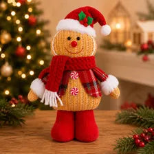 Gingerbread Santa & Chef Christmas Decor – Plush Holiday Figures