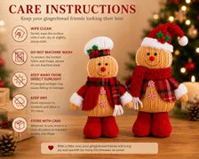 Gingerbread Santa & Chef Christmas Decor – Plush Holiday Figures