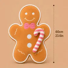 Gingerbread Plush Pillow – Christmas Cushion in 2 Sizes