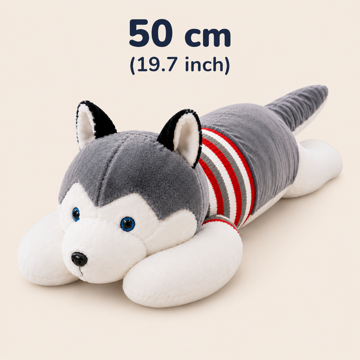 Husky plush body pillow 50 cm 19.7 inch