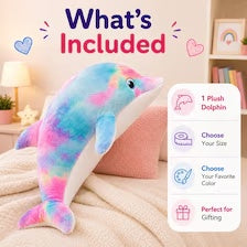 Pastel dolphin plush pillow image 13