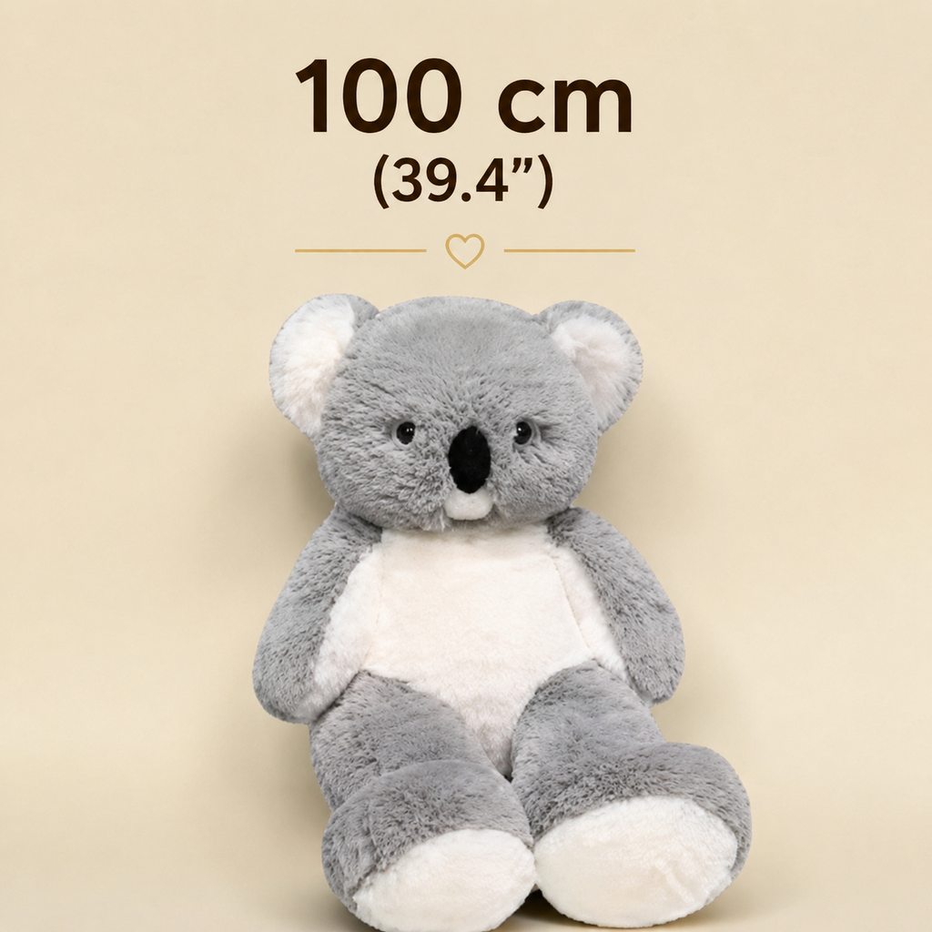 Giant gray and white koala plush