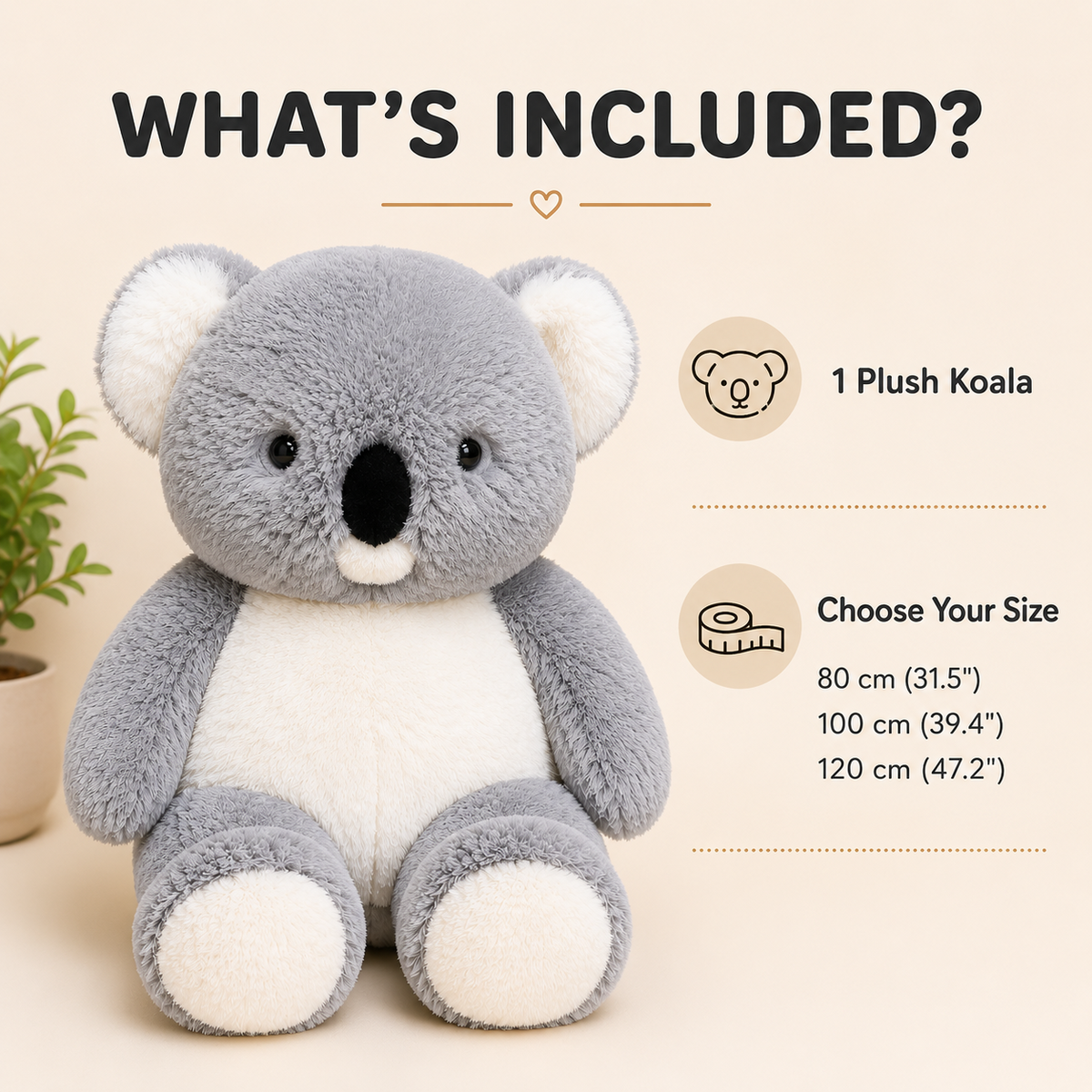 Koala plush what is included