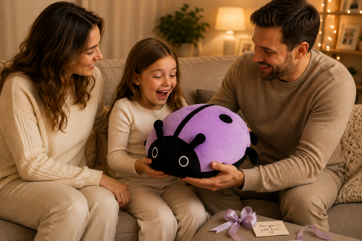 Ladybug plush pillow color variation