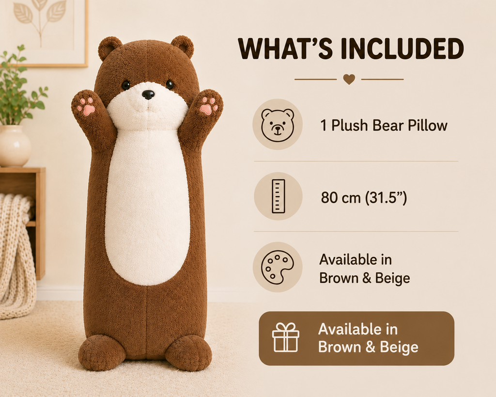 Large plush bear pillow gift idea