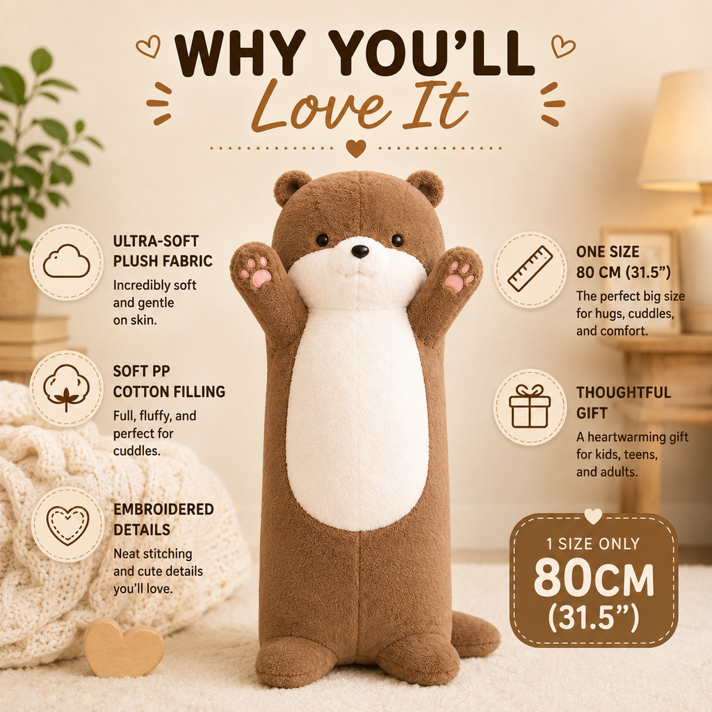 Large plush bear pillow package details